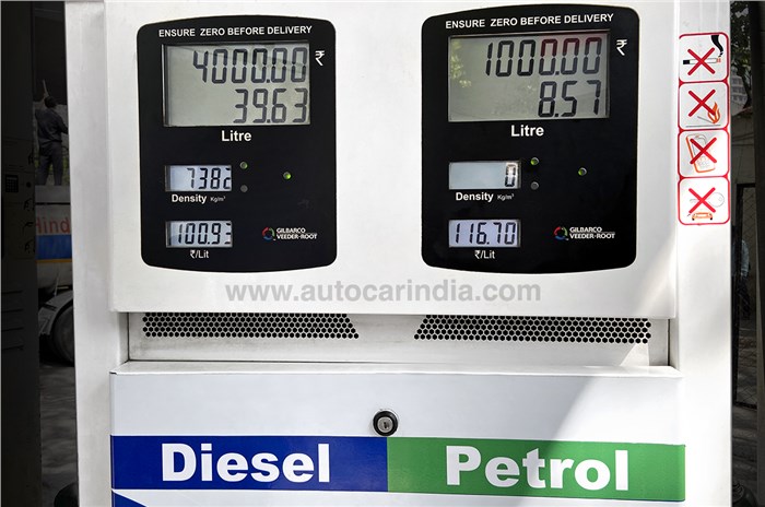 Petrol price at all-time high in Mumbai.